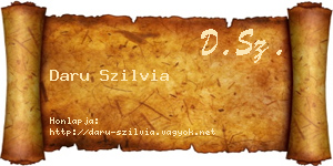 Daru Szilvia névjegykártya