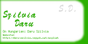 szilvia daru business card